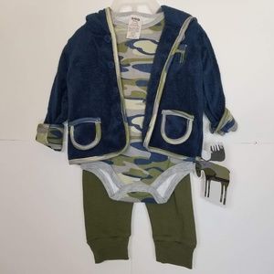 NWT CJP Baby 3 piece boys outfit